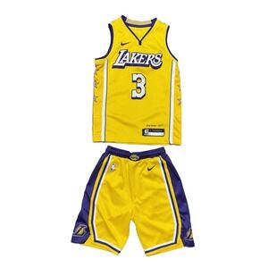 LA Lakers NBA Nike Swingman Jersey Short Set Youth Boys #3 Anthony Davis